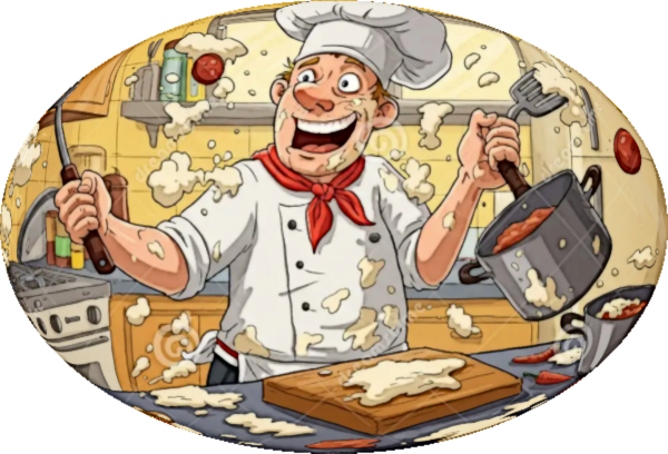 Teams chaotic kitchen